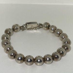 Silpada - Sterling Silver Bead Bracelet 10mm Ball Bead Bracelet Box Clas